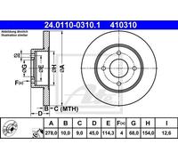 Coppia dischi freno - ATE 24.0110-0310.1