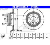 Coppia dischi freno - ATE 24.0110-0314.1