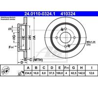 Coppia dischi freno - ATE 24.0110-0324.1