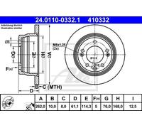 Coppia dischi freno - ATE 24.0110-0332.1