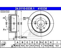Coppia dischi freno - ATE 24.0110-0338.1
