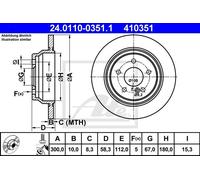 Coppia dischi freno - ATE 24.0110-0351.1