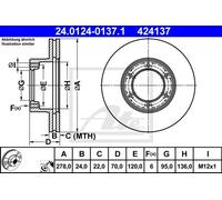 Coppia dischi freno - ATE 24.0124-0137.1