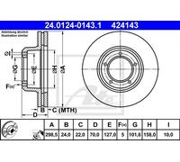 Coppia dischi freno - ATE 24.0124-0143.1