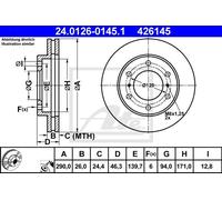 Coppia dischi freno - ATE 24.0126-0145.1