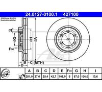 Coppia dischi freno - ATE 24.0127-0100.1