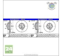 Coppia dischi freno ATE Anteriore per BMW 3 G20 G80 G28 M340 M X6 G06 F96 xD ##g