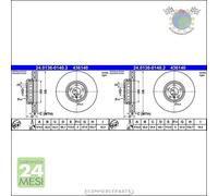 Coppia dischi freno ATE Anteriore per BMW 3 G20 G80 G28 M340 M X6 G06 F96 xDriv