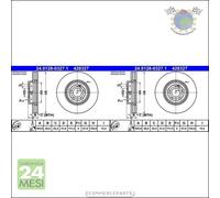 Coppia dischi freno ATE Anteriore per MERCEDES CLASSE B 200 180 160 A GLA CLA