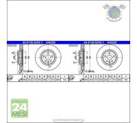 Coppia dischi freno ATE Anteriore per OPEL INSIGNIA B ##c