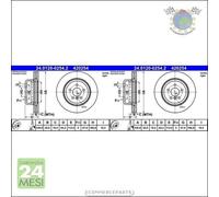 Coppia dischi freno ATE Posteriore per BMW X3 G01 F97 G08 xDrive sDrive iX3 3 G