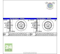 Coppia dischi freno ATE Posteriore per BMW X3 G01 F97 G08 xDrive sDrive iX3 ##d
