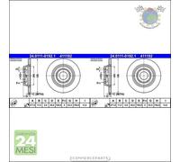 Coppia dischi freno ATE Posteriore per FORD FOCUS