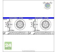 Coppia dischi freno ATE Posteriore per FORD KUGA