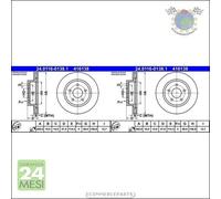 Coppia dischi freno ATE Posteriore per NISSAN X-TRAIL QASHQAI LEAF RENAULT KOLE