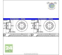 Coppia dischi freno ATE Posteriore per VW CRAFTER GRAND