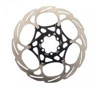 Coppia Dischi Freno Bici 180mm 6 Fori Neri - Set 2 Pezzi MTB