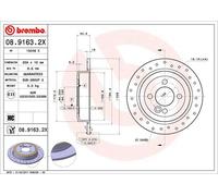 Disco freno BREMBO XTRA LINE BREMBO 08.9163.2X, 1 Pezzo