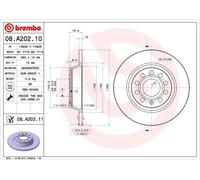 COPPIA DISCHI FRENO BREMBO 08.A202.10 AUDI SEAT SKODA VW