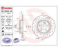 COPPIA DISCHI FRENO BREMBO 08.B348.4X per MERCEDES-BENZ CLA Coupé (C117), CLA S