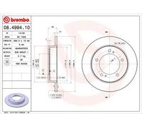 COPPIA DISCHI FRENO ANT BREMBO SUZUKI SAMURAI 1.3 47KW 84>90 08499410