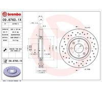 Coppia dischi freno - BREMBO 09.8760.1X