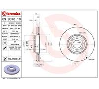 Coppia dischi freno - BREMBO 09.9078.10