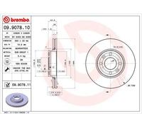 Coppia dischi freno - BREMBO 09.9078.11
