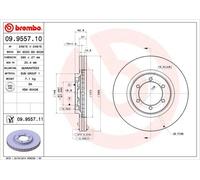 Coppia dischi freno - BREMBO 09.9557.11