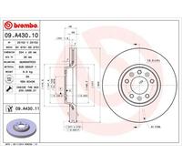 Brembo Dischi freno BB FI Scudo 2007 09.A430.11 set da 1 pezzo