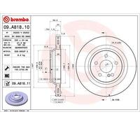 Coppia dischi freno - BREMBO 09.A818.11