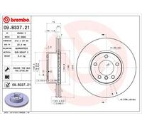 Disco freno BREMBO 09B33721 anteriore, ventilato, altamente carbonizzato, 1 Pezzo