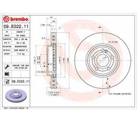 Disco freno BREMBO 09E02211 anteriore, ventilato, altamente carbonizzato, 1 Pezzo