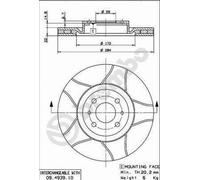 Disco freno BREMBO Max 09.4939.75, anteriore, fessura, ventilato, 1 Pezzo