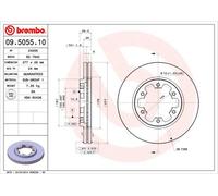 COPPIA DISCHI FRENO BREMBO 09505510 per NISSAN NAVARA (D22), PATHFINDER II (R50