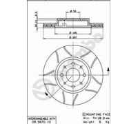 COPPIA DISCHI FRENO BREMBO 09587075 per FIAT BARCHETTA (183_), BRAVA (182_), BR