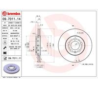 Disco freno BREMBO 9701111 anteriore, ventilato, altamente carbonizzato, 1 Pezzo