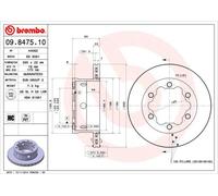 Disco freno BREMBO 9847510 posteriore, ventilato, altamente carbonizzato, 1 Pezzo
