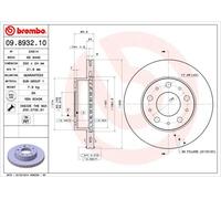 COPPIA DISCHI FRENO ANT BREMBO PEUGEOT BOXER 2.2 HDi 130 96KW 11> 09893210