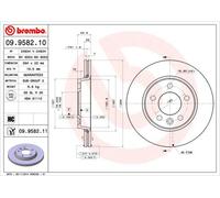 COPPIA DISCHI FRENO BREMBO 09958210 per VW CALIFORNIA T5 Camper (7EC, 7EF, 7EG,
