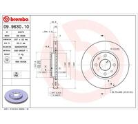 COPPIA DISCHI FRENO ANT BREMBO LANCIA DEDRA 1.8 GT 16V 96KW 96>99 09963010