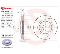 Brembo Disco Freno 09A71614