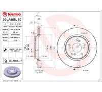2 Dischi Freno Brembo 09.a866.10