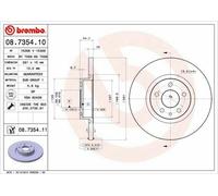08.7354.11 Disco freno Brembo