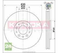 Coppia dischi freno Kamoka Anteriore per ALFA ROMEO GIULIETTA SPIDER BRERA 1 bov