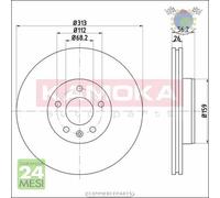 Coppia dischi freno Kamoka Anteriore per FORD GALAXY SEAT ALHAMBRA VW TRANSP bok