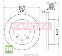 Coppia dischi freno Kamoka Posteriore per CHEVROLET LACETTI NUBIRA DAEWOO
