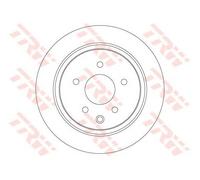 TRW Disco freno DF7369 posteriore pieno 1 pezzo