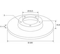 VALEO 186843 Disco freno