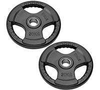 Coppia Dischi Olimpici per Bilancieri e Manubri | Bumper Plates Foro da 50 mm Dischi Peso Gommati da 2,5 Kg a 20 Kg
